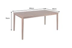 Wetterfester Gartentisch KOPENHAGEN 160cm braun Akazie honey finish Massivholz Outdoor