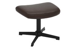 Design Hocker VOGUE 45cm brandy braun Kunstleder drehbar schwarze Metallbeine Fußhocker