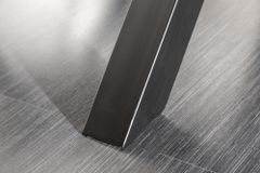 Massiver Esstisch BARRACUDA 180cm Teakholz inkl. Glasplatte mit X-Gestell