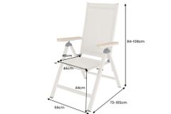 Outdoor Gartenstuhl DESIGNO anthrazit Aluminium klappbar wetterfest Hochlehner