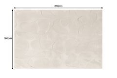 3D Hochflor Teppich LUNA 230x160cm taupe Hoch-Tief-Effekt Indoor-Teppich