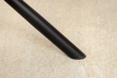Drehbarer Retro Stuhl UNIQUE grün Chenille schwarze Metallbeine mit Armlehne
