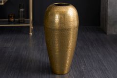 Elegante Vase ORIENTAL 50cm gold im Wild Hammerschlag Design