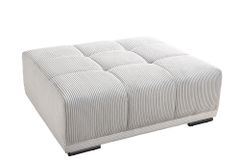 Moderner Hocker ELEGANCIA 110cm champagner beige Cord Fußhocker Sitzhocker
