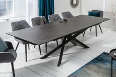 Ausziehbarer Esstisch EUPHORIA 180-220-260cm Graphit Keramik made in Italy