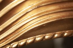Eleganter Wandspiegel CIRCLE 100cm gold rund mit verziertem Rahmen