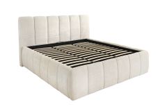 Design Boxbett ADLON 180x200cm beige Chenille Cremona mit Stauraum und Lattenrost