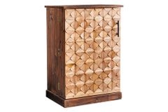 Design Barschrank BODEGA 90cm natur Pinienholz Weinregal Glashalter Schubladen