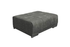 Extravaganter Hocker ELEGANCIA 110cm grau mit Ziersteppung