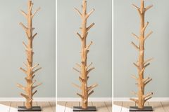 Massiver Garderobenständer TREE NATURE 170cm natur Holz Kleiderständer