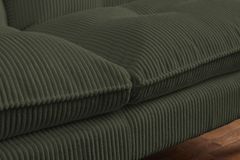 Modernes Schlafsofa COCOONING 190cm grün Cord 3-Sitzer Couch