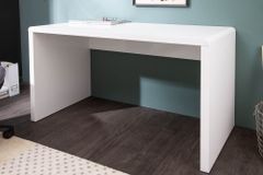 Design Schreibtisch FAST TRADE 120cm weiß Hochglanz Bürotisch