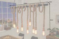 Maritime Hängeleuchte SEVEN SEAS II 120cm Seil Lampe mit 10 Leuchten