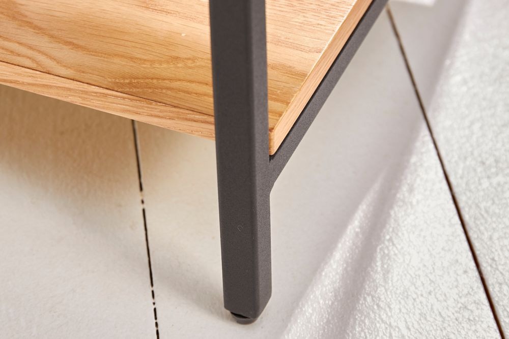 Industrial Nachttisch ELEMENTS 40cm Eiche Beistelltisch mit Schublade