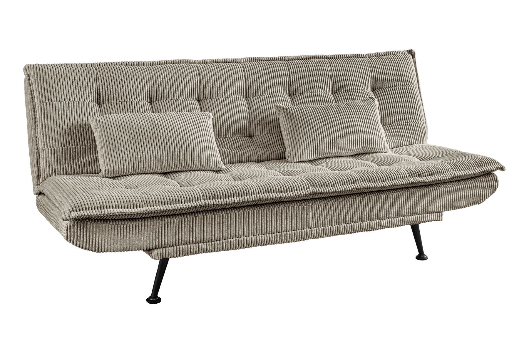 Modernes Schlafsofa JAZZ 190cm greige Cord 3-Sitzer Couch
