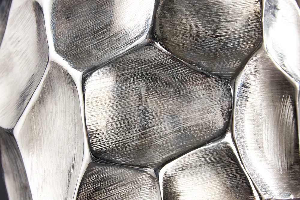 Elegante Vase ORGANIC ORIENT 45cm silber Hammerschlag Design
