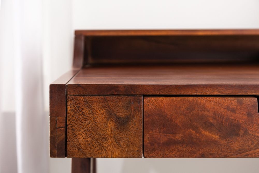 Massiver Sekretär MONSOON 100cm Akazie Schreibtisch Markant Finish
