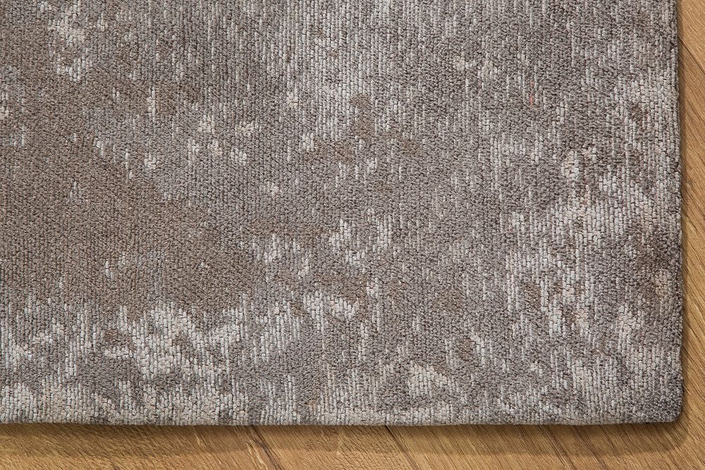 Vintage Baumwoll-Teppich MODERN ART 240x160cm beige grau verwaschen Used Look