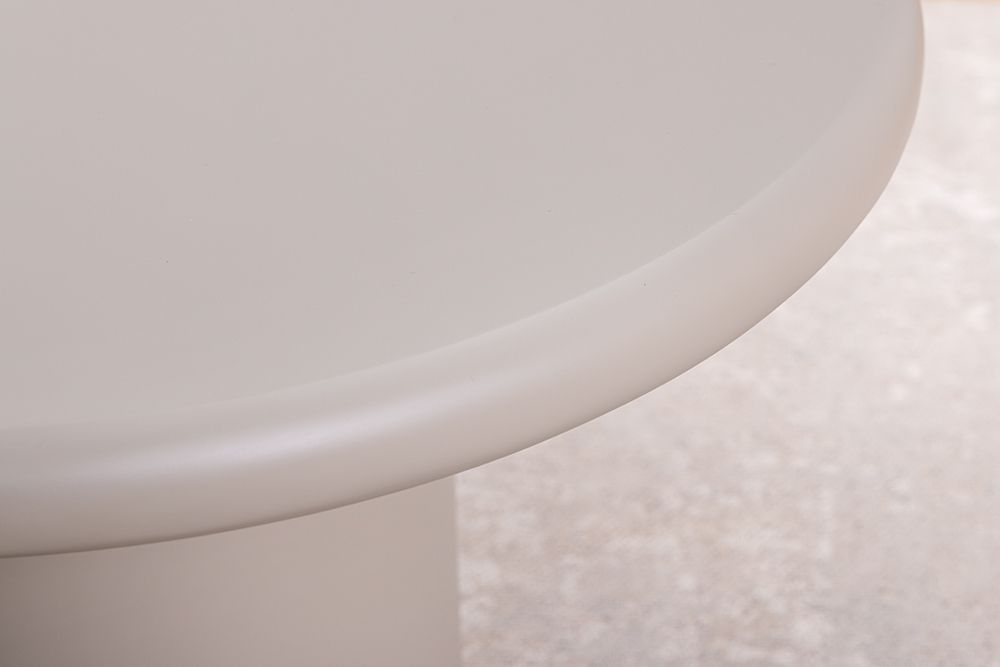 Stilvoller Couchtisch ORGANIKO 130cm cement greige organische Form