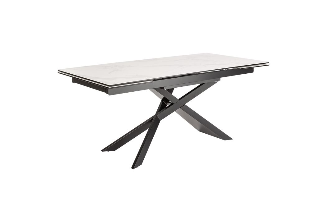 Ausziehbarer Esstisch EUPHORIA 180-220-260cm Marmor weiß Keramik made in Italy