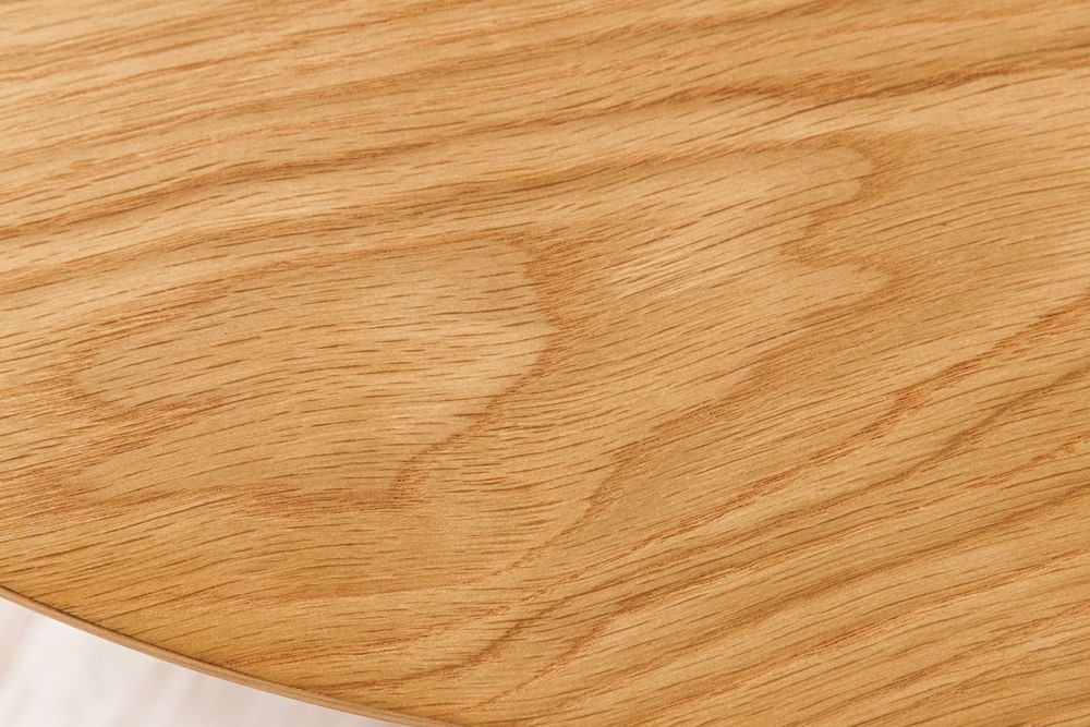 Runder Couchtisch VALHALLA WOOD 70cm natur Eichenholz Säulenfuß