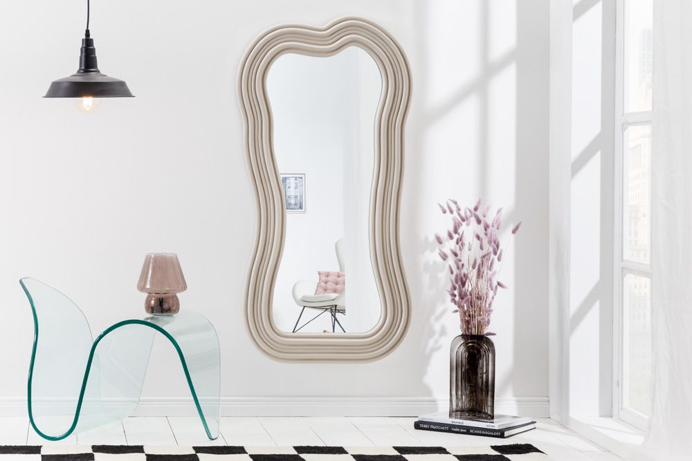 Design Wandspiegel ALICE II 100cm pastell greige