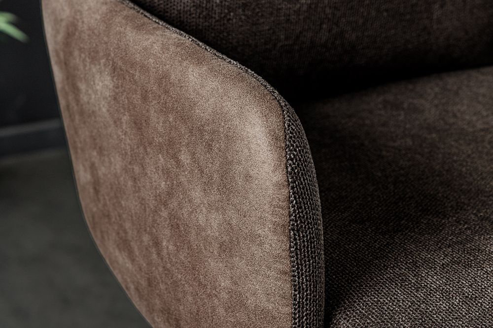 Drehbarer Design Barhocker BIG GEORGE taupe Samt Taschenfederkern mit Armlehnen Metall
