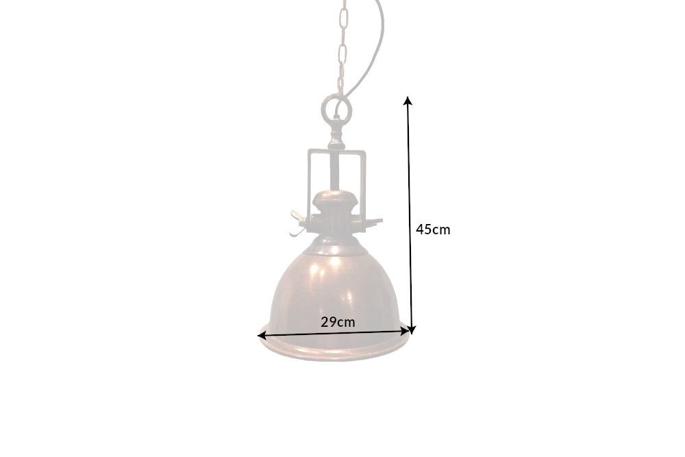 Design Hängelampe INDUSTRIAL 45cm kupfer geflammt Industrial Stil