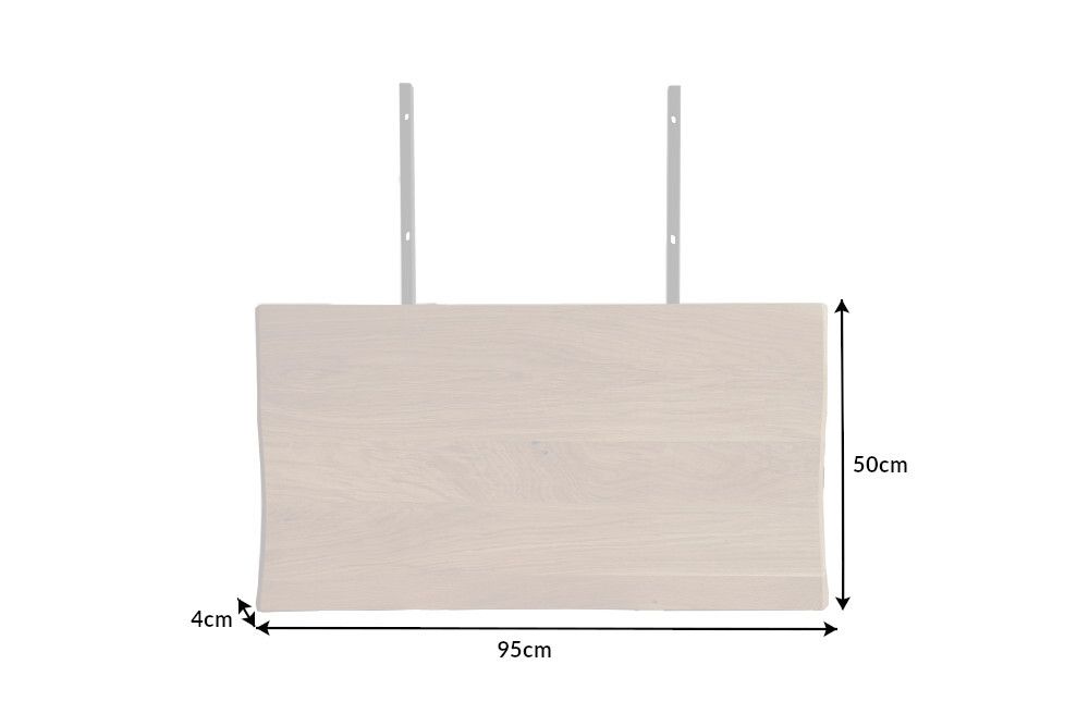 2er Set Ansteckplatten WILD OAK 50cm natur Wildeiche geölt Massivholz Esstisch Verlängerung Baumkante