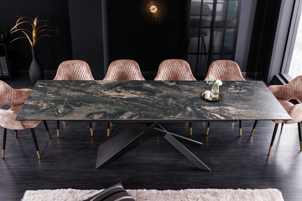 Ausziehbarer Esstisch EUPHORIA 180-220-260cm taupe Keramik made in Italy