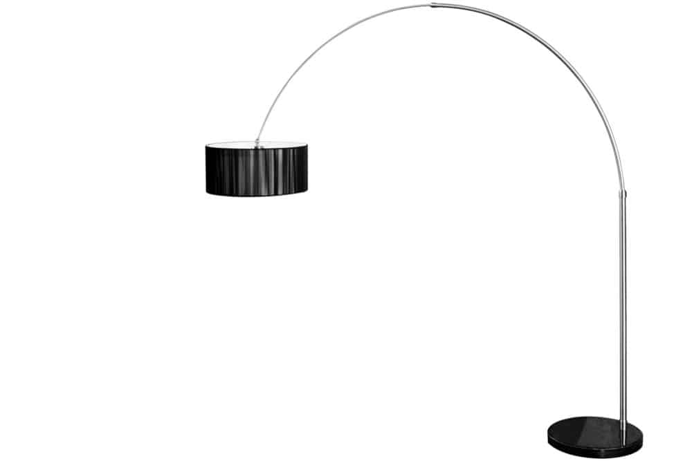 Design Bogenlampe EXTENSO 230cm schwarz Stehlampe mit Marmorfuß