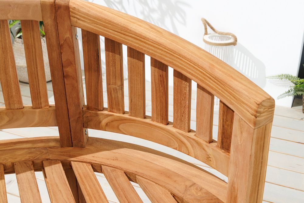 Massive Gartenbank EMPIRE TEAK 120cm natur Teakholz