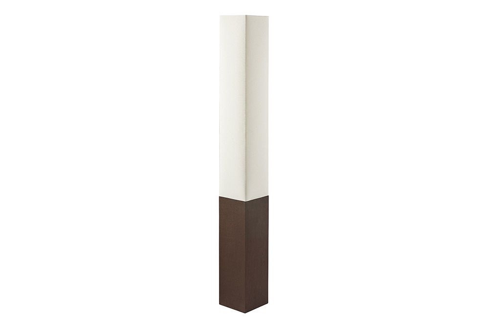Stilvolle Stehlampe PARIS CLASSIC 160cm weißer Stoffschirm dunkelbrauner Fuß