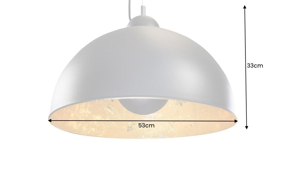 Industrial Design Hängelampe STUDIO 55cm schwarz Blattgold-Optik Hängeleuchte