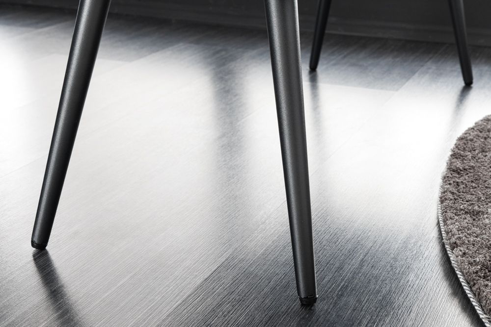 Design Sitzbank BOUTIQUE 100cm beige Cord schwarze Metallbeine Polsterbank