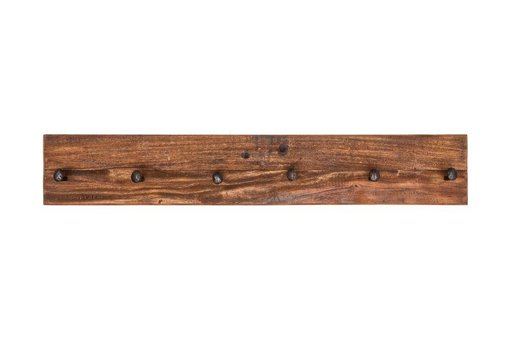 Massive Wandgarderobe HEMINGWAY XL 90cm natur recyceltes Massivholz