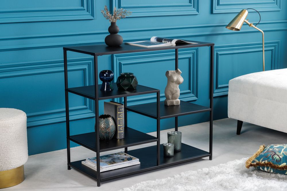 Industrial Regal DURA STEEL 90cm schwarz Metall Konsole