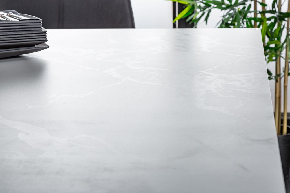 Ausziehbarer Esstisch EUPHORIA 180-220-260cm Marmor weiß Keramik made in Italy