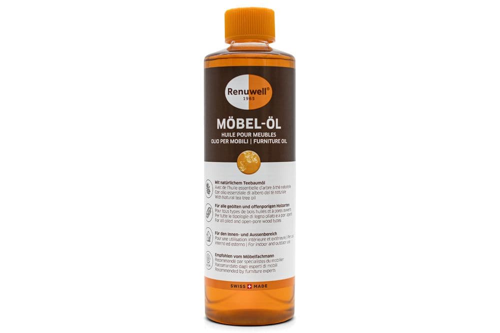 Renuwell MÖBEL ÖL 500ml Pflegemittel für Tische Schränke Stühle Holzpflege