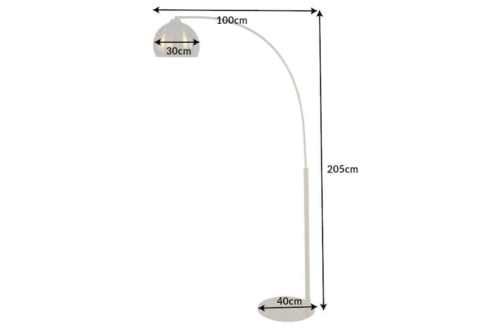 Elegante Bogenlampe LOUNGE DEAL 205cm gold Stehlampe