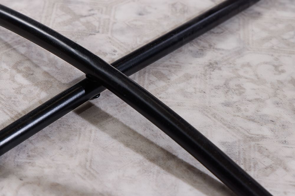 Runder Beistelltisch CASABLANCA 50cm messing gold schwarz Tablett abnehmbar klappbar