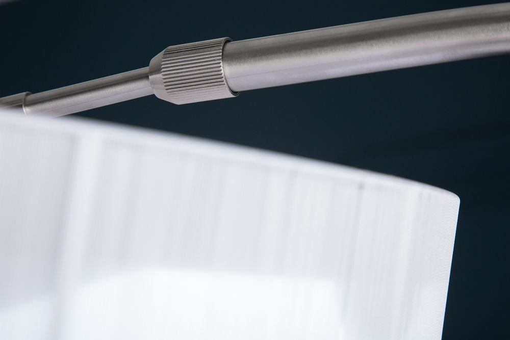 Design Bogenlampe EXTENSO 230cm weiß Stehlampe mit weißem Marmorfuß