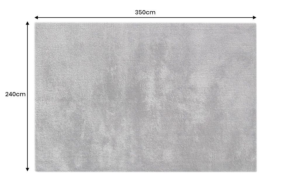 Design XXL Teppich CLOUD 9 350x240cm anthrazit Hochflor Indoor-Teppich