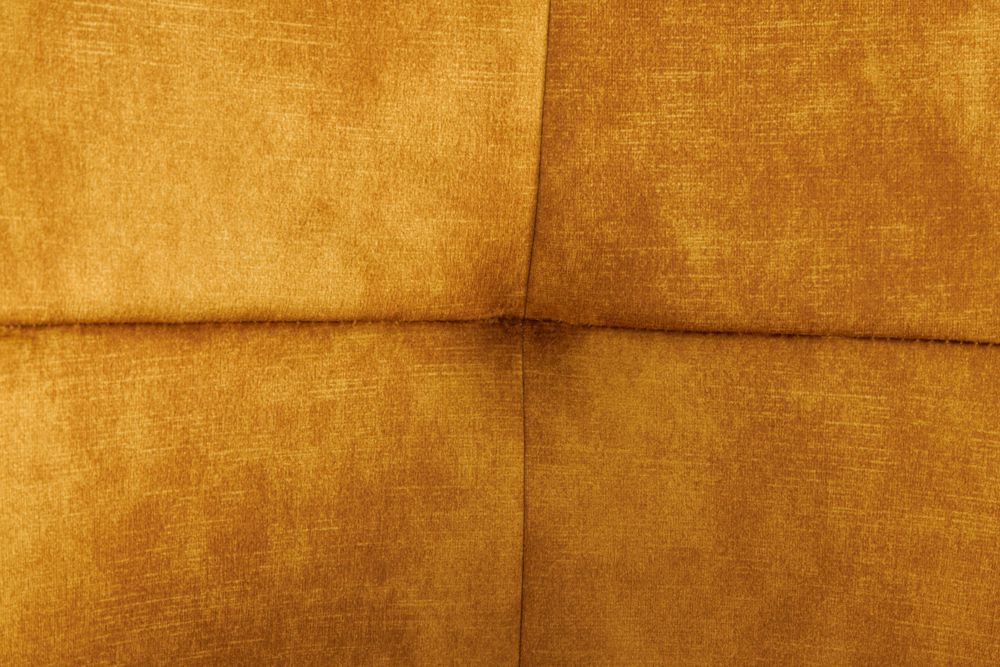 Design Barhocker EUPHORIA senfgelb Samt schwarze Metallbeine Barstuhl mit Lehne
