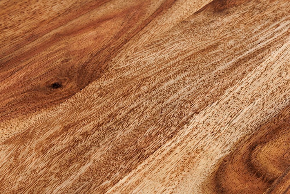 Hängendes TV-Lowboard AMAZONAS 160cm braun Sheesham Massivholz Baumkante Metall schwarz