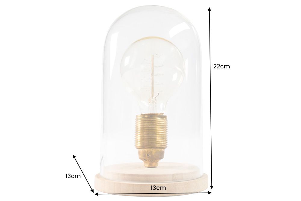 Industrial Tischlampe EDISON 22cm Glühbirne Tischleuchte