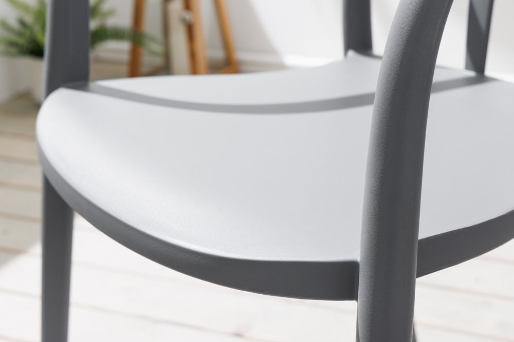 In- und Outdoor Gartenstuhl STUDIO ITALIA anthrazit stapelbar wetterfest