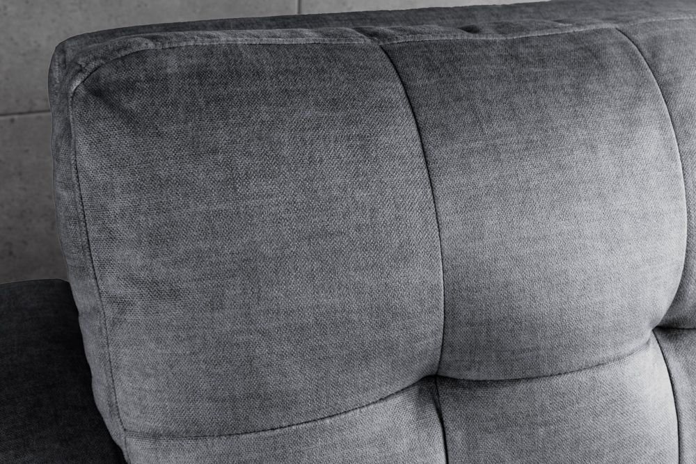 Sofa mit Schlaffunktion SMART 140cm grau hochwertiger Vogue Seiden Samtstoff