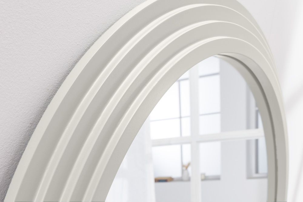 Design Wandspiegel WAVE 160cm weiß Rundbogen Spiegel
