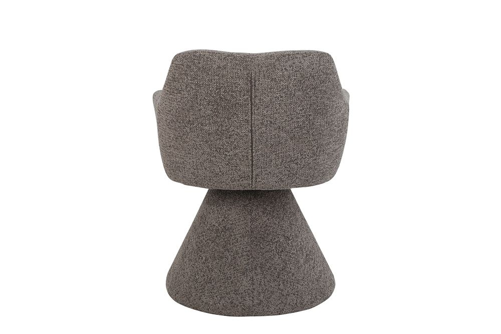 Drehbarer Stuhl AMBIENTO braun Strukturstoff 180° mit Auto-Return Polsterstuhl